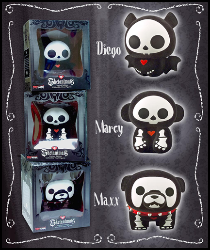 Skelanimals Flocked Vinyl Figure - Maxx (Bulldog)