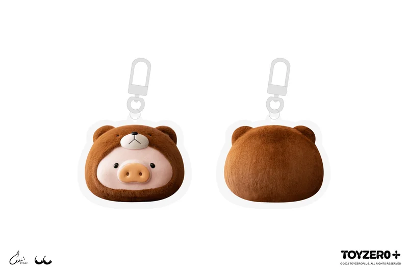 TOYZEROPLUS LuLu the Piggy Teddy LuLu - Acrylic Keychain (Big Head ver.) - LuLu The Piggy