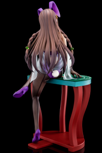 Elfine Phillet wearing flower’s purple bunny costume with Nip Slip Gimmick System 6