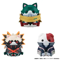 MegaHouse MEGA CAT PROJECT My Hero Academia Nyanto! The Big Heroaca Cats Series Midoriya & Bakugo & Todoroki set 【with gift】 - My Hero Academia - photo 1