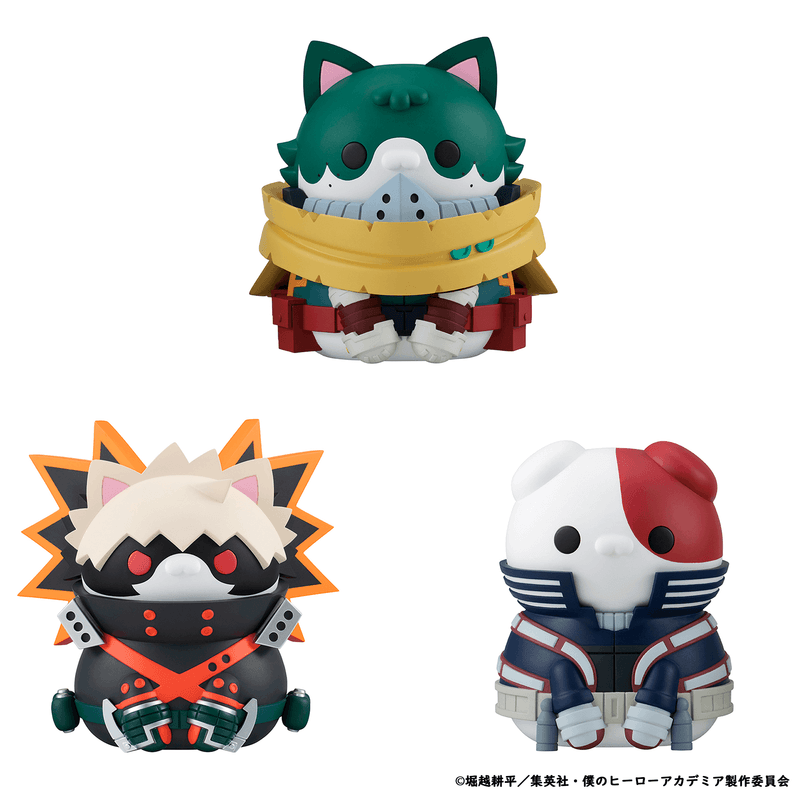 MEGA CAT PROJECT My Hero Academia Nyanto! The Big Heroaca Cats Series Midoriya & Bakugo & Todoroki set 【with gift】