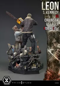 Prime 1 Studio Ultimate Premium Masterline Resident Evil 4 Leon S. Kennedy versus Chainsaw Villager Bonus Version - Video Games - photo 11