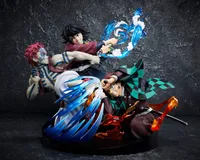 ANIPLEX Demon Slayer: Kimetsu no Yaiba Tanjiro Kamado & Giyu Tomioka & Akaza Figure - Demon Slayer: Kimetsu no Yaiba - photo 1