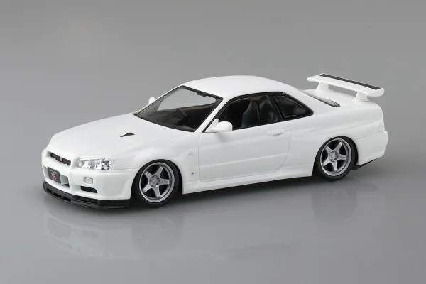 Aoshima NISSAN R34 SKYLINE GT-R CUSTOM WHEEL(WHITE PEARL) - Scale Kits
