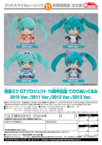 Hatsune Miku GT Project 15th Anniversary Commemorative Plushie 2011 Ver. 4