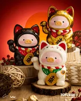 TOYZEROPLUS LuLu the Piggy - 18cm Wood-Carving Maneki Lu (Black Cat) - LuLu The Piggy - photo 6