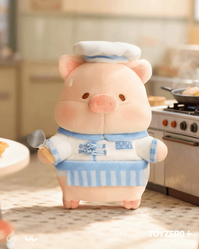 TOYZEROPLUS LuLu the Piggy Lu's Table - Master Chinese Chef Lu Plush Keychain - LuLu The Piggy