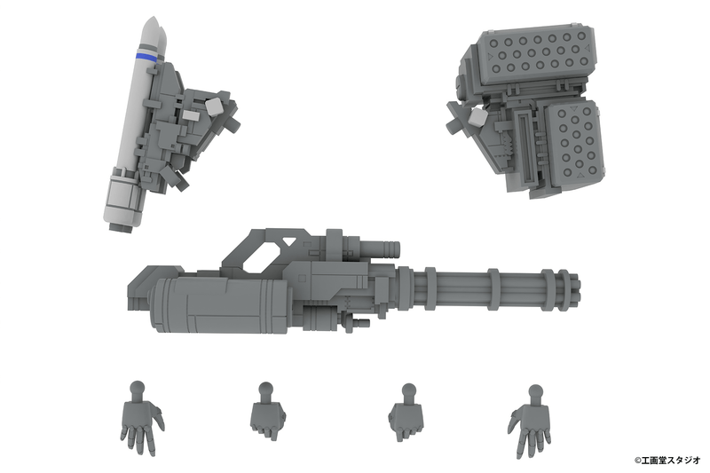 EXTENSION SET D　For 5inM 1/48 PLD［DRu35 MLC＆ R25RCT＆M7AGGUN＆Flat hand parts(left and right) &Clenched hand parts(left and right)］