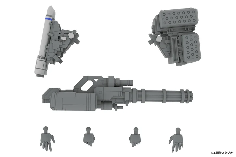 PLUM PMOA EXTENSION SET D　For 5inM 1/48 PLD［DRu35 MLC＆ R25RCT＆M7AGGUN＆Flat hand parts(left and right) &Clenched hand parts(left and right)］ - POWERDoLLS