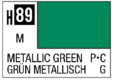 GSI Creos AQUEOUS HOBBY COLOR - H89 METALLIC GLOSS METALLIC GREEN (PRIMARY)