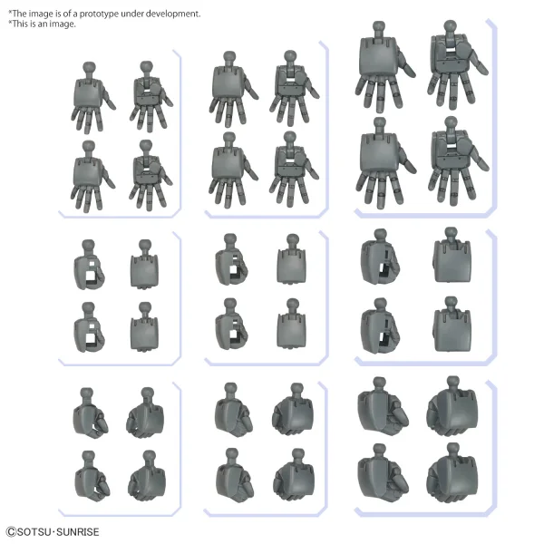 BANDAI HOBBY OPTION PARTS SET GUNPLA 04 (BUILD HANDS ROUND) - Mobile Suit Gundam