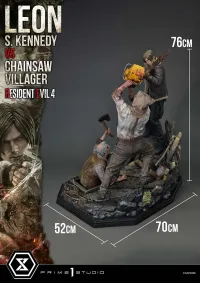 Prime 1 Studio Ultimate Premium Masterline Resident Evil 4 Leon S. Kennedy versus Chainsaw Villager Bonus Version - Video Games - photo 48