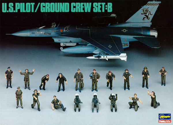 [X48-5] 1:48 U.S. PILOT / GROUND CREW SET B