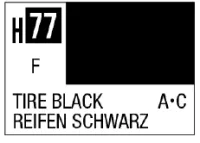 GSI Creos AQUEOUS HOBBY COLOR - H77 FLAT TIRE BLACK (TIRE) - photo 1