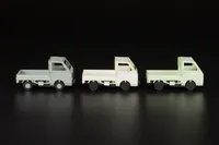 PLUM PMOA 1/80 Scale Paper kit Town Corner Accessory Series kei truck(white/silver/pale green) - Scale Kits - photo 3