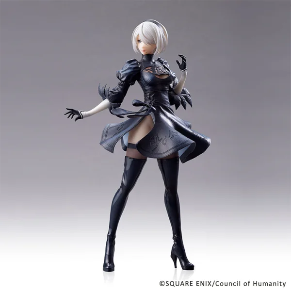 SQUARE ENIX NieR:Automata VER.1.1A Statuette - 2B (YoRHa No. 2 Type B) NO GOGGLES VER. - Final Fantasy