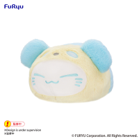 Nemuneko Cat Pastel Panda Big Plush Toy -Blue- 2