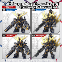 SD GUNDAM CROSS SILHOUETTE UNICORN GUNDAM 02 BANSHEE (DESTROY MODE) & BANSHEE NORN PARTS SET 12