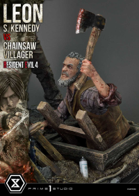 Ultimate Premium Masterline Resident Evil 4 Leon S. Kennedy versus Chainsaw Villager 11