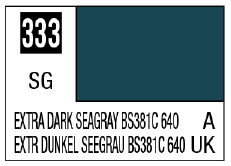 Mr. Color 333 - Extra Dark Seagray BS381C 640 (Semi-Gloss/Aircraft)