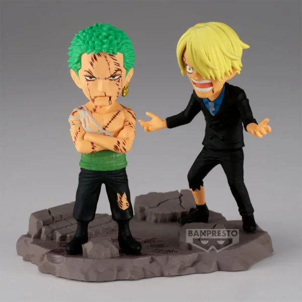BANDAI Roronoa Zoro & Sanji "…NOTHING...AT ALL!!!!" "One Piece", Banpresto World Collectable Figure Log Stories - ONE PIECE