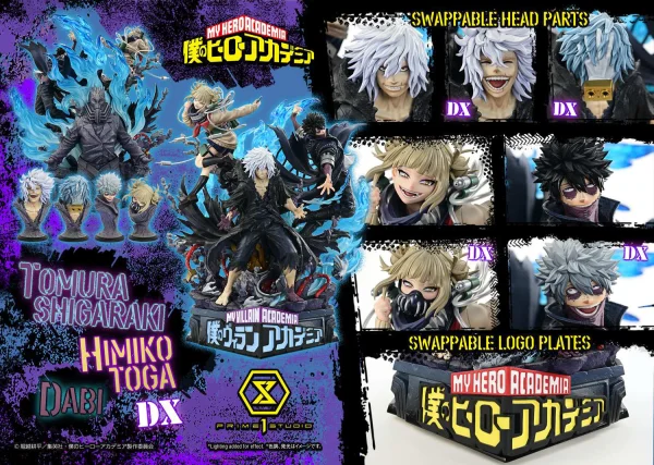 Prime 1 Studio Ultimate Premium Masterline My Hero Academia Tomura Shigaraki, Dabi, Himiko Toga Deluxe Version - My Hero Academia