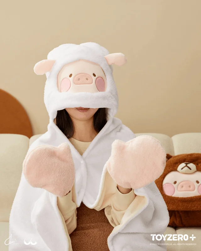 TOYZEROPLUS LuLu the Piggy Costume Series - Blanket with Hat (Sheep) - LuLu The Piggy