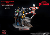 ULTRAMAN 60TH ANNIVERSARY  Ultraman Jack vs Zetton II & Alien Bat Battle scene diorama resin statue 3