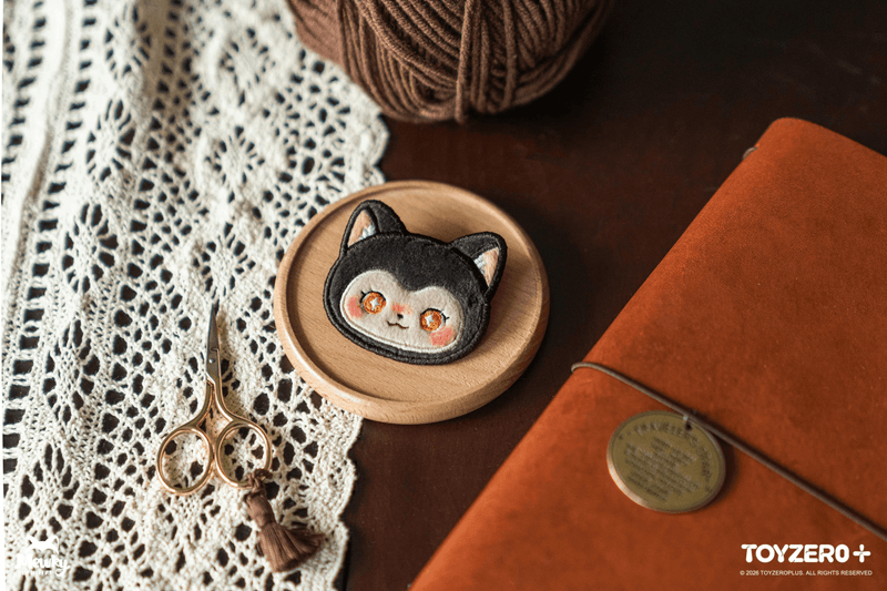 Moffy's - Mewky Embroidered Patch (Black Cat)