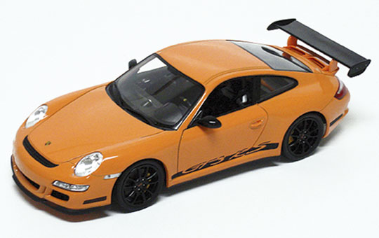 1/18 WELLY DIECAST MINIATURE CAR: 1/18 PORSCHE 911(997) GT3 RS (ORANGE)