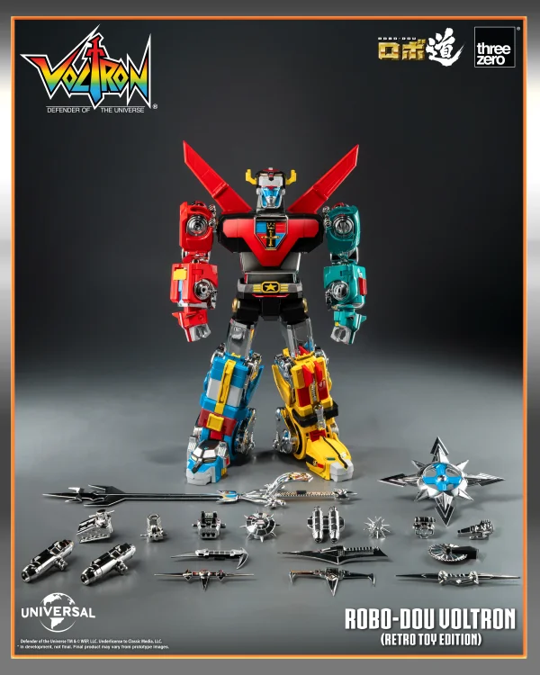 threezero Voltron: Defender of the Universe ROBO-DOU Voltron (Retro Toy Edition) - Voltron: Beast King GoLion
