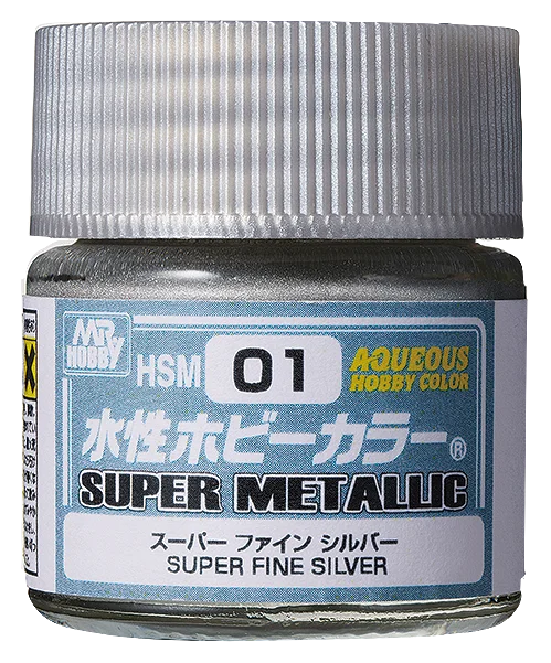 GSI Creos AQUEOUS HOBBY COLOR - HSM01 SUPER FINE SILVER - Paints