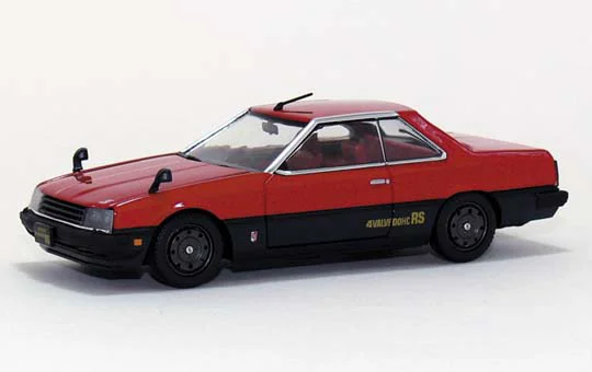 Aoshima DIECAST MODEL CAR: 1/43 SKYLINE HT 2000 RS (KDR30)['81] RED/BLACK - Scale Kits