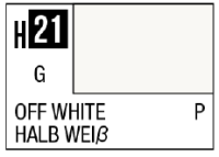 AQUEOUS HOBBY COLOR - H21 GLOSS OFF WHITE (PRIMARY) 1