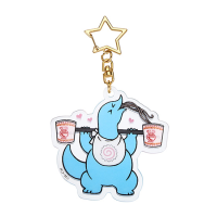 Gal & Dino Glow-in-the-Dark Acrylic Keychain Weightlifting 4