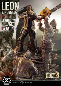 Prime 1 Studio Ultimate Premium Masterline Resident Evil 4 Leon S. Kennedy versus Chainsaw Villager Bonus Version - Video Games - photo 36