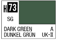 AQUEOUS HOBBY COLOR - H73 SEMI-GLOSS DARK GREEN (RAF AIRCRAFT) 1