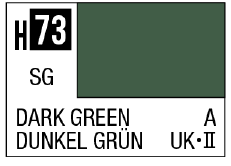 AQUEOUS HOBBY COLOR - H73 SEMI-GLOSS DARK GREEN (RAF AIRCRAFT)