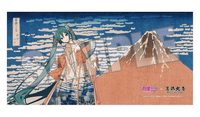 Hatsune Miku x Katsushika Hokusai iXima Bath Towel The Great Wave off Kanagawa 2