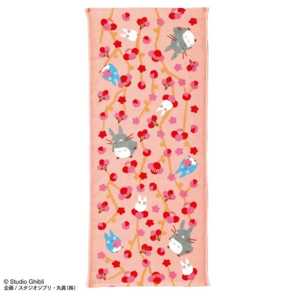 Marushin My Neighbor Totoro Flower (Plum) - Ghibli Imabari Gauze Series (Face Towel) - Studio Ghibli