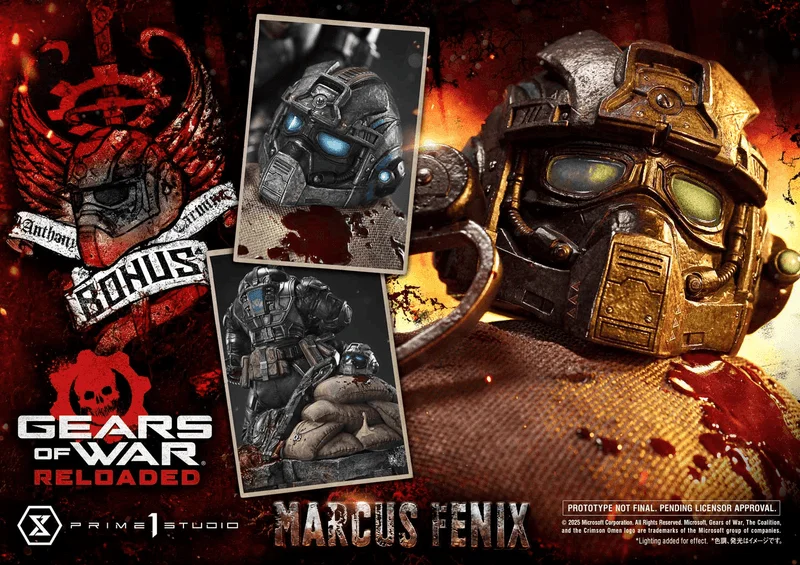 Prime 1 Studio Real Elite Masterline Gears of War: Reloaded Marcus Fenix Ultimate Bonus Version - Gears of War