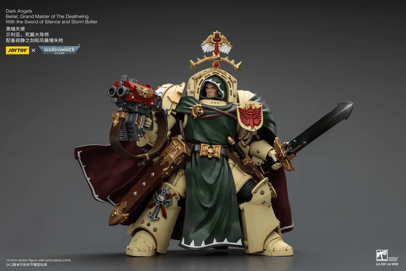 JOYTOY Dark Angels Belial, Grand Master of The Deathwing With the Sword of Silence and Storm Bolter - Warhammer 40K