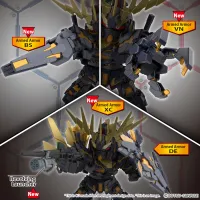 BANDAI HOBBY SD GUNDAM CROSS SILHOUETTE UNICORN GUNDAM 02 BANSHEE (DESTROY MODE) & BANSHEE NORN PARTS SET - Mobile Suit Gundam Unicorn / Narrative - photo 10
