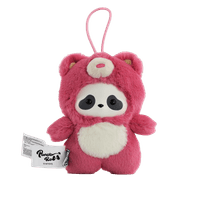 Panda Roll The Zoo In Hands Series Plush Keychain 13