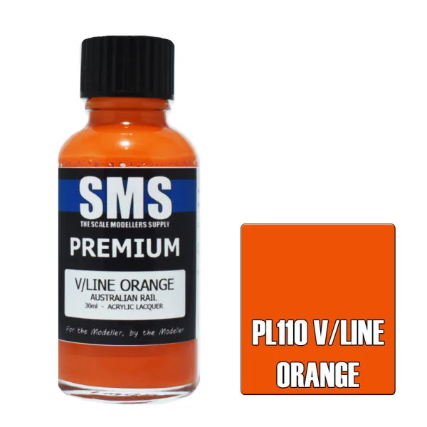 The Scale Modellers Supply (SMS) Premium V/LINE ORANGE (AUSTRALIAN RAIL) 30ml - Paints