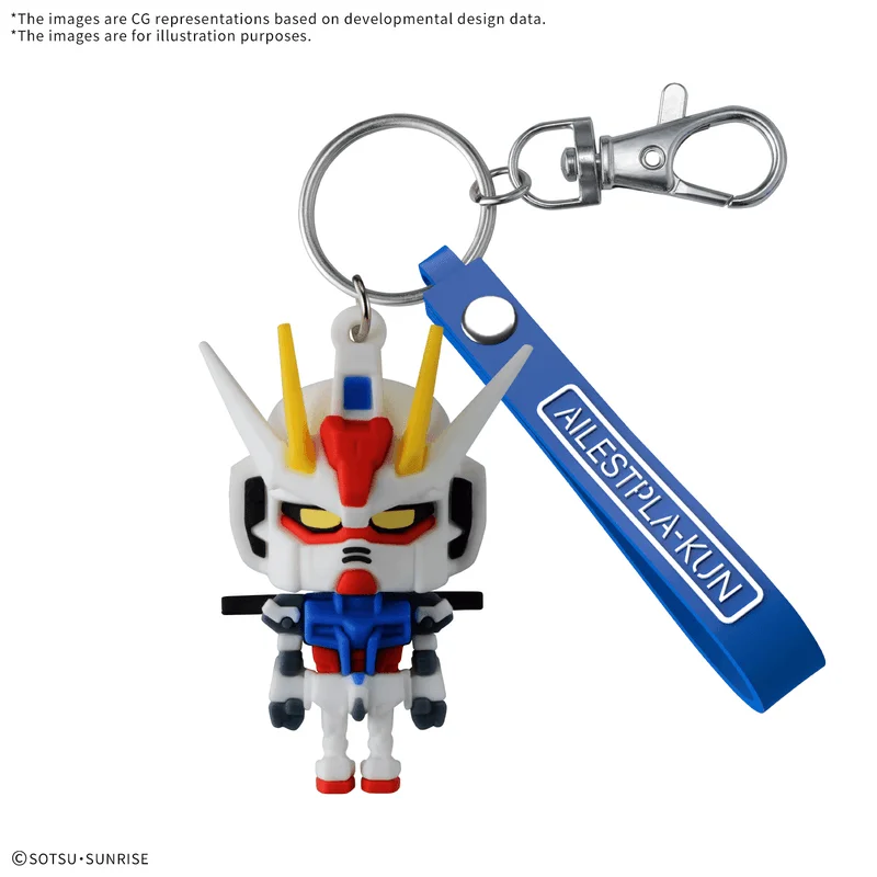 BANDAI HOBBY AILE STPLA-KUN 3D RUBBER MASCOT KEYCHAIN - Gundam Misc