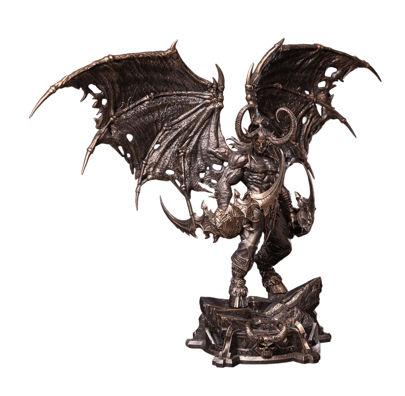 HEX Collectibles Blizzard World of Warcraft® Illidan Stormrage 1/10 Scale Bronze-Colored Edition Statue - Blizzard