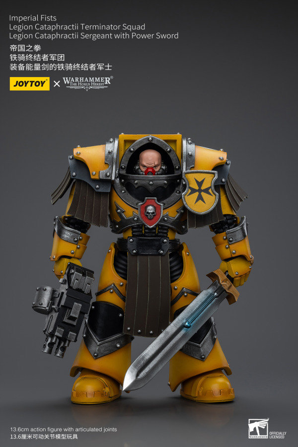 Imperial Fists Legion Cataphractii Terminator Squad Legion Cataphractii Sergeant with Power Sword