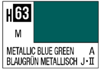 AQUEOUS HOBBY COLOR - H63 METALLIC GLOSS METALLIC BLUE GREEN (IJA/IJN AIRCRAFT) 1