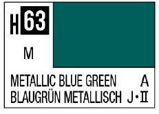 AQUEOUS HOBBY COLOR - H63 METALLIC GLOSS METALLIC BLUE GREEN (IJA/IJN AIRCRAFT)